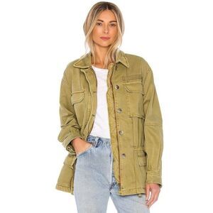 NWOT Free People Seize The Day Military Jacket‎  Olive Green, M